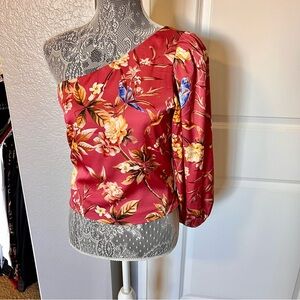 Express Floral One-Shoulder Blouse